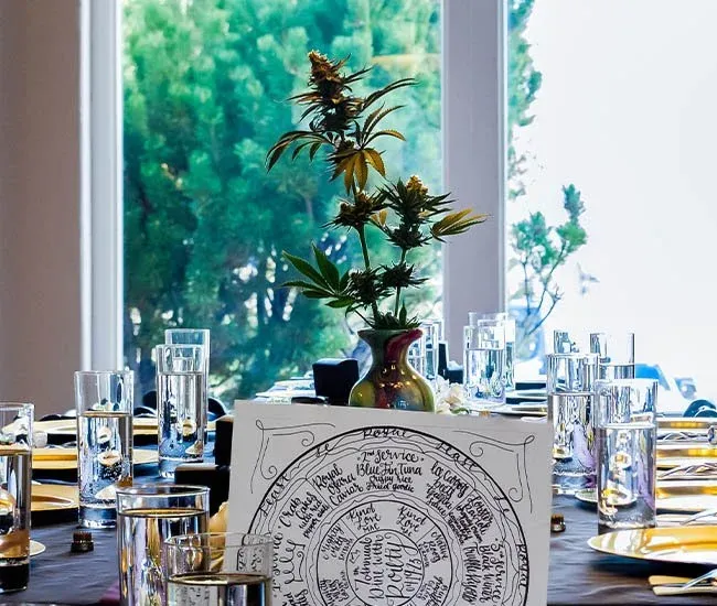 Cannabis-infused dinner course served by Chef Roilty