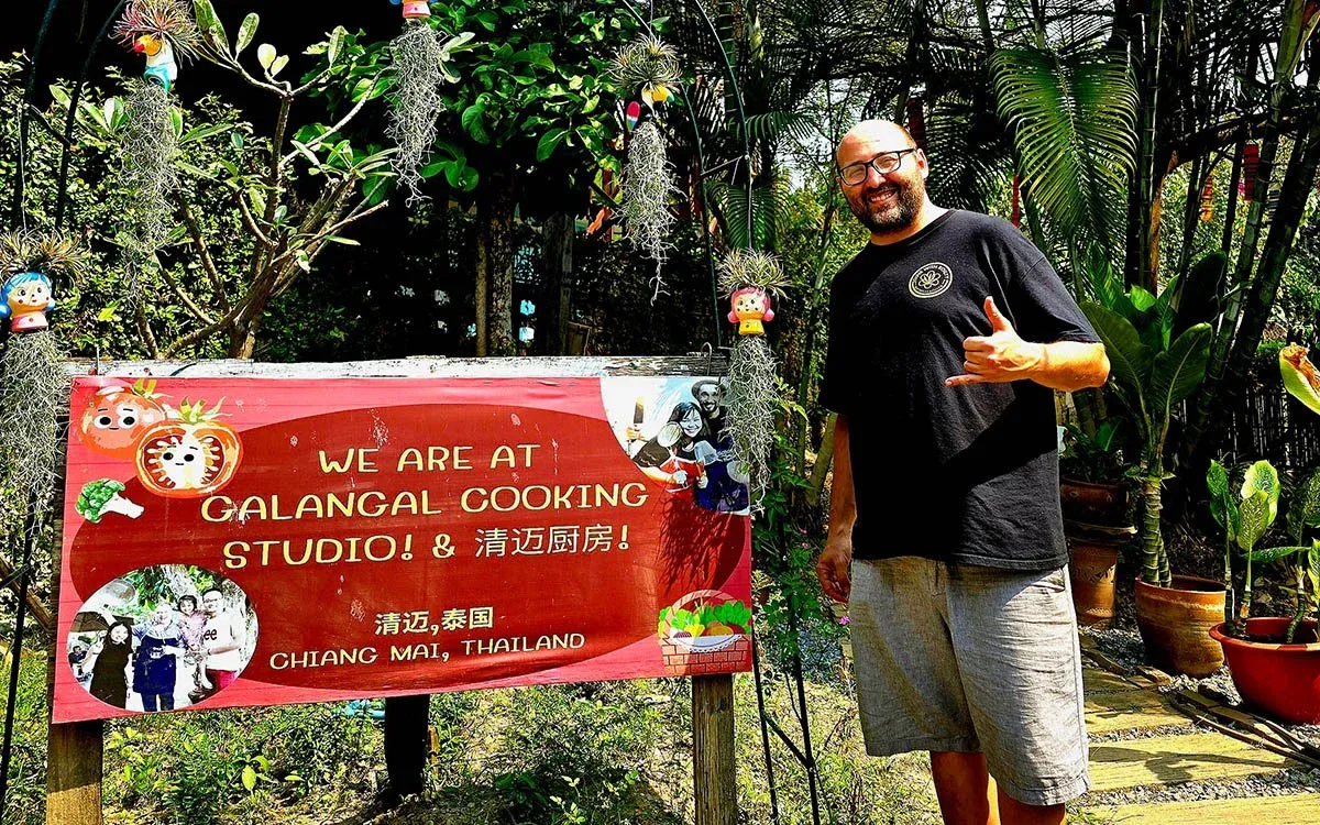 Chef Roilty training at a cooking school in Thailand